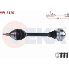 Otoco Vw Polo (6r) 1.4 Tdı A-T 2014- Komple Aks Sol Ön Uzunluk 550MM 6C0407271F