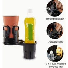 TeknoKapsül 2’si 1 Arada Ayarlanabilir Araç Bardak Tutucu, Genişleyebilir Üst Kısım 3”-6.2”, Şişe Adaptörü, Ara