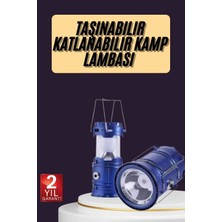 TeknoKapsül Kamp Feneri Şarj Edilebilir Güneş Enerjili Işıldak USB Şarjlı