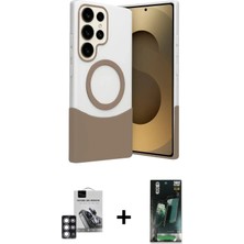 DS LLC Ieg™ Galaxy S24 Ultra Kılıf Kozmos Form Özel Seri - Şeffaf 360 Full Body Arka Koruyucu + Pembe