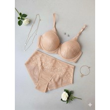 Doren Lüks Dantel Işlemeli Boş Kap Toparlayıcı Sütyen Seti - C Cup Özel Seri