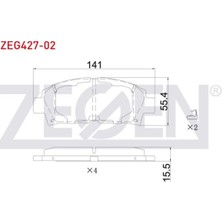 Otoco Toyota Avensıs 1.6 Vvt-I-1.8 16V-2.0 Vvt-I-2.0 D-4d 1999-2003 Ön Fren Balatası Ikazlı 04465-2B020