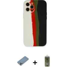 DS LLC Ieg™ iPhone 12 Pro Max Kılıf Yadigar Çizgi - Siyah Joko Magic 5d Hayalet Cam + Gökkuşağı Sh