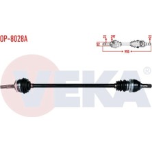 Otoco Opel Vectra B 1.6i Abslı 29 Dıs Uzunluk 955MM 1995-2003 Komple Aks Sağ Ön 40206-0M601