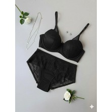 Doren Lüks Dantel Işlemeli Boş Kap Toparlayıcı Sütyen Seti - C Cup Özel Seri