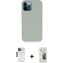 DS LLC Ieg™ iPhone 12 Pro Kılıf Zirve Modern Özel Seri - Siyah 6d Mat Seramik Hayalet Nano Ekran Koruy