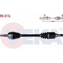 Otoco Renault Fluence (L30) 1.5 Dcı 6 Vıtes Uzunluk 680MM 2009- Komple Aks Sol Ön 8200847584