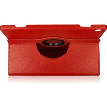 Alvera  M10 X505F Kılıf 360 Tablet Deri Kılıf - Kırmızı