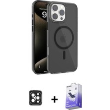 DS LLC Ieg™ iPhone 16 Pro Max Kılıf Doruk Doku Özel Seri - Siyah Bilvis 5in1 5d Magic Hayalet Cam Ekra