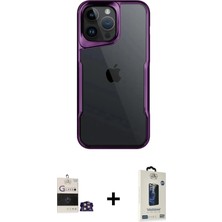 DS LLC Ieg™ iPhone 14 Pro Max Kılıf Akış Çizgi Koleksiyonu - Siyah Bilvis Hayalet Cam Ekran Koruyucu