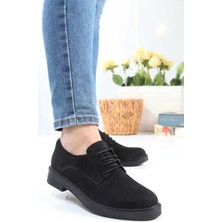 No 35 Moda Günlük Rahat ve Şık Kalın Tabanlı Kadın Bağcıklı Loafer Ayakkabı