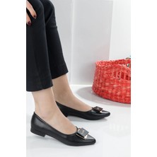 No 35 Moda Klasik Şık Sivri Burun Kadın Babet