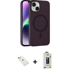 DS LLC Ieg™ iPhone 14 Kılıf Çekirdek Modern Prime - Siyah Bilvis Hayalet Cam Ekran Koruyucu + Kırmız