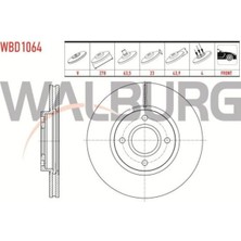 Otoco Ford Transıt Courıer 1.5 Tdcı-1.6 Tdcı 2014- Fren Diski Ön Havalı 4 Bjn 278X23X63,5X44 AY11-1125-AA