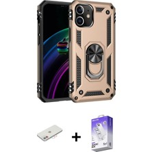 DS LLC Ieg™ iPhone 12 Kılıf Ahenk Klasik Koleksiyonu - Siyah Bilvis 5in1 3D Magic Cam Ekran Koruyucu +