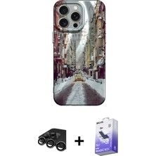 DS LLC Ieg™ iPhone 15 Pro Kılıf Nova Doku Prime - Siyah Bilvis 5in1 5d Magic Hayalet Cam Ekran Koruyucu