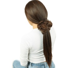 Alvera Lı Lastikli Topuz Toka / Karamel