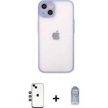 DS LLC Ieg™ iPhone 14 Kılıf Ahenk Çizgi Serisi - Siyah Joko Magic 5d Cam + Yeşil Shine Kamera Lens