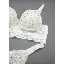 Pink Cadillac Serpme Taş Detaylı Sütyen Takımı