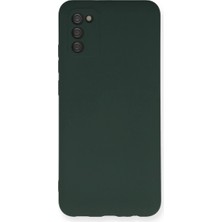 Virtustore  Galaxy A03S Kılıf Nano Içi Kadife  - Koyu Yeşil