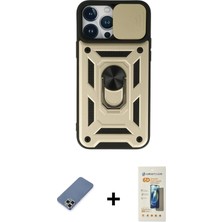 DS LLC Ieg™ iPhone 13 Pro Max Kılıf Ahenk Klasik - Siyah 6d Mat Seramik Hayalet Nano Ekran Koruyucu + A