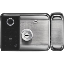 Ayssmart DL01 Akıllı Kapı Kilidi IP65 Dış Mekan Uyumlu Parmak Izi Şifre Kart Mobil Kontrol 12V Adaptör ve Pilli Iki Taraflı Erişim Kontrol