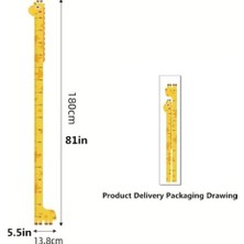 Akinco Sevimli Sarı Zürafa Boy Ölçüsü Sticker