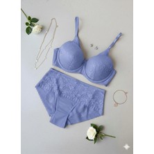 Doren Lüks Dantel Işlemeli Boş Kap Toparlayıcı Sütyen Seti - C Cup Özel Seri