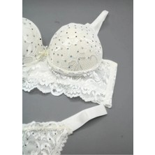 Pink Cadillac Serpme Taş Detaylı Sütyen Takımı