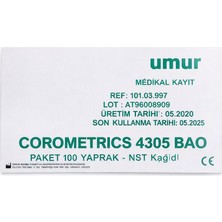 Umur Corometrics 4305 Bao Nst Kağıdı (100 Yaprak) – Ctg Kayıt Kağıdı, Iso 13485 & Ce Belgeli (50 Adet 100'LÜ Paket)