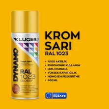 Hobi24 Kluger Dynamo Sprey Boya 400ML - Krom Sarı Ral 1023