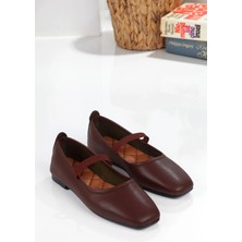 No 35 Moda Kare Burunlu Balerin Kadın Babet