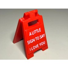 "ı Love You" Yazılı Mini Dekoratif Tabela - Sevgiliye Romantik Masaüstü Hediye