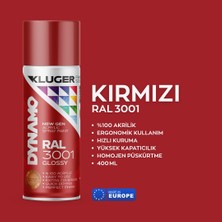 Hobi24 Kluger Dynamo Sprey Boya 400ML - Kırmızı Ral 3001