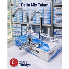 Mutlu Delta Banyo, Eviye ve Lavabo Bataryası 3'lü Set
