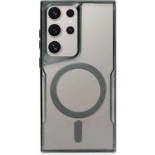 Alvera  Galaxy S23 Ultra Kılıf Boyi Magsafe  Kapak - Yeşil