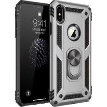 Alvera  Iphone x Kılıf Sofya Yüzüklü  Kapak - Gümüş