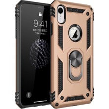 Alvera  Iphone Xr Kılıf Sofya Yüzüklü  Kapak - Gold