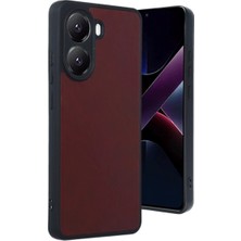 Alvera  Po X7 Pro Kılıf Aras Deri Kapak - Bordo