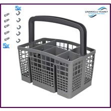 Çınaroğlu Ticaret Beko 3938 Il Bulaşık Makinesi Stoper Çatal Kaşık Sepeti + Stoper Ray Pimi 5 Adet Ön 5 Adet Arka