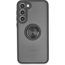 Alvera  Galaxy S23 Plus Kılıf Montreal Yüzüklü  Kapak - Siyah