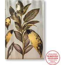 Harikabirev Kanvas-Duvar-Salon Tablosu Yağlı Boya Efektli Yaprak-1 |tekli Dikey Çerçevesiz Tablo