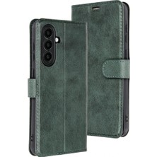 Alvera  Galaxy A16 5g Kılıf Trend S Plus Kapaklı Kılıf - Yeşil