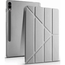 Alvera  Galaxy X510 Tab S9 Fe 11 Kılıf Kalemlikli Mars Tablet Kılıfı - Koyu Gri