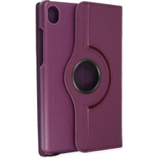 Alvera  Tab M8 Kılıf 360 Tablet Deri Kılıf - Mürdüm