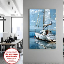 Harikabirev Kanvas-Duvar-Salon Tablosu Gök Tekne | Dikey Çerçevesiz Kanvas Tablo