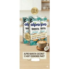 Alpro Barista Hindistan Cevizi Sütü Laktozsuz Vegan Süt 1 Lt x 12 Adet