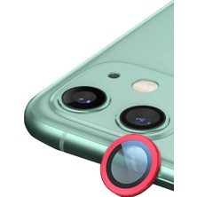 Alvera  Iphone 12 Raze Metal Kamera Lens - Kırmızı