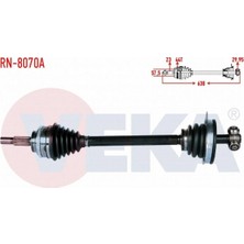 Otoco Renault Kangoo(Kc0/1)1.5 Dcı Kalın Freze Abslı 44 Dıs Uzunluk 630 mm 98-08 Komple Aks Sol Ön 1334014
