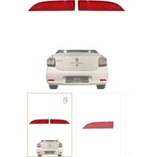 Serenotomotiv Renault Symbol Sandero 2 Laguna 2 Uyumlu Sağ Sol Arka Tampon Reflektörü 2013>